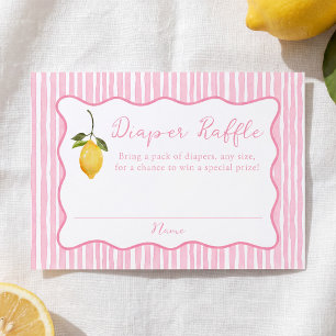 Ciao Baby Pink Italian Lemon Diaper Raffle Enclosure Card