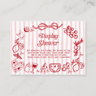 Ciao Baby Red Italian Lemons Baby Display Shower Enclosure Card