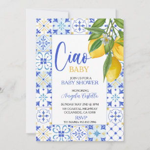 Ciao Baby Shower Amalfi Coast Lemon  Invitation