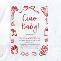 Ciao Baby Whimsical Italian Pizza Cute Baby Shower