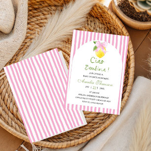 Ciao bambina Italian Lemon Citrus Baby Shower  Invitation
