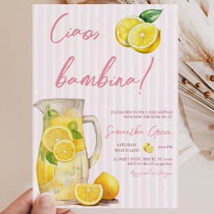 Ciao Bambina Lemon Baby Shower Invitation