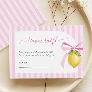 Ciao Bambina Pink Lemon Diaper Raffle Card