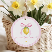 Ciao Bambina Pink Lemon Favor Tags