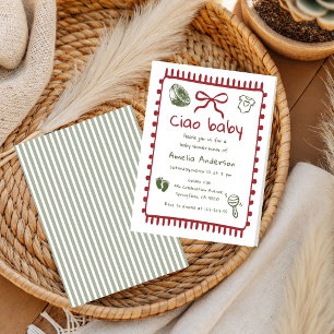 ciao bambino doodle baby pregnancy Baby Shower Invitation