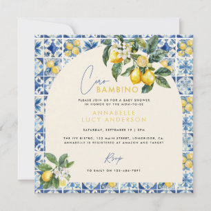 Ciao Bambino greek lemon baby shower Invitation