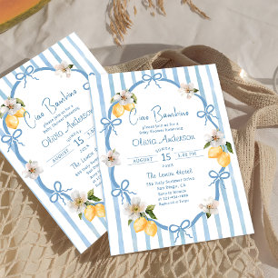 Ciao Bambino Hand Drawn Italian Lemon Baby Shower Invitation