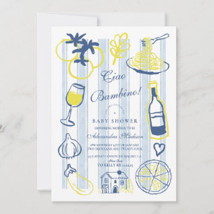 Ciao Bambino Italian Baby Shower Invitation