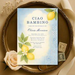 Ciao Bambino Italian Baby Shower Invitation
