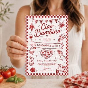 Ciao Bambino: Italian Hand Drawn Baby Shower Invitation