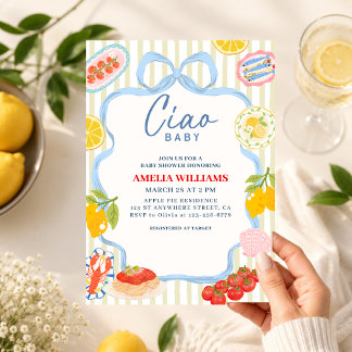 Ciao Bambino Italian Market Baby shower Invitation