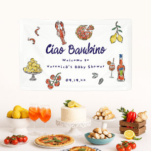 Ciao Bambino Italian Mediterranean Baby Shower Banner
