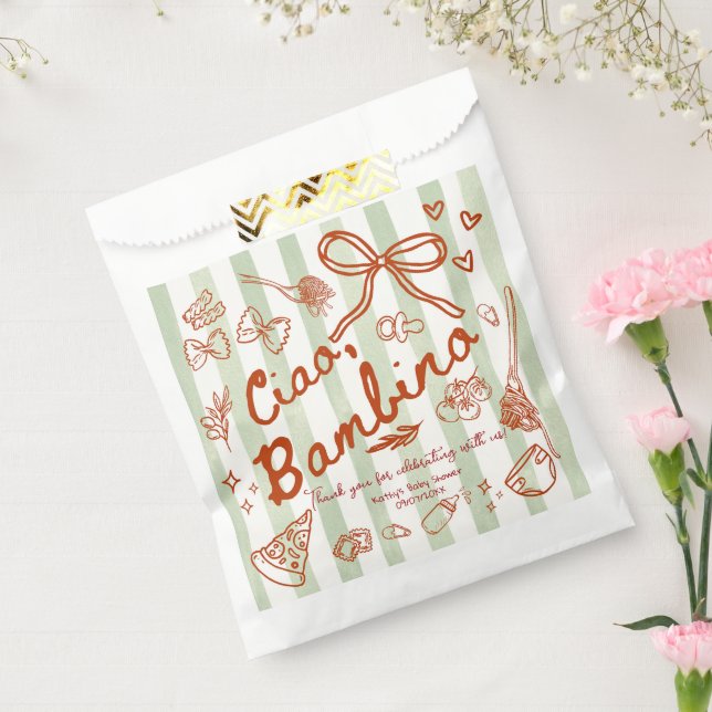 Ciao Bambino (Olive Green) Favour Bags (Sealed)