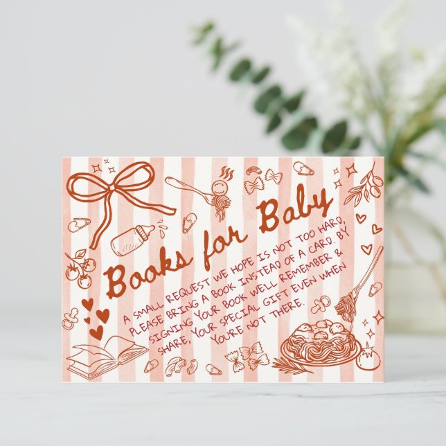 Ciao Bambino Red - Books for Baby  Enclosure Card (Standing Front)