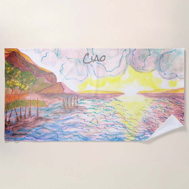 Ciao Beach Towel (Front)