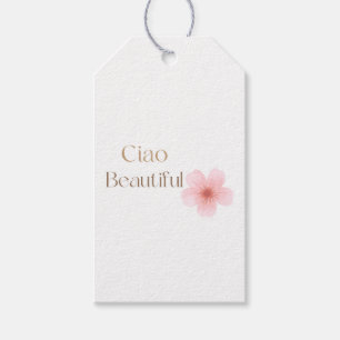 Ciao Beautiful, Elegant Floral Gift Manual Tags