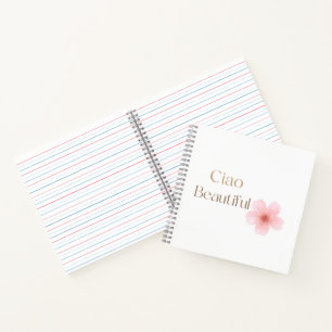 Ciao Beautiful, Elegant Floral Gift Notebook