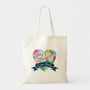Ciao Bella Cute Floral Heart Tote Bag