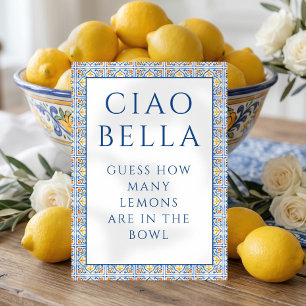 Ciao Bella Guess How Many Bridal Shower game card