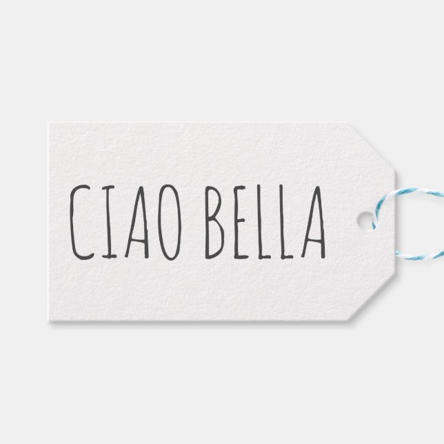 Ciao bella | Hi beautiful Gift Tags (Front (Horizontal))