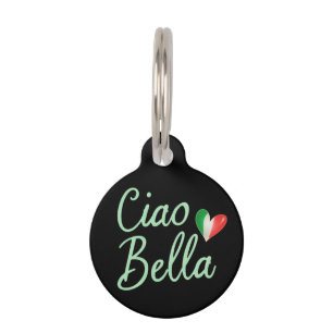 Ciao Bella Italian Flag Fun & Magical Design Pet Tag