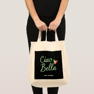 Ciao Bella Italian Flag Fun & Magical Design Tote Bag