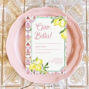 Ciao Bella Italian Lemon Bridal Shower Invitation