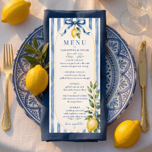 Ciao Bella Italian Lemon Wedding Menu