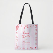 Ciao Bella Italian Pink & Red Bridal Shower Favour