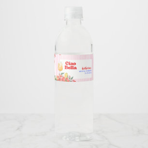 Ciao bella la dolce vita Italian Bridal Shower Water Bottle Label
