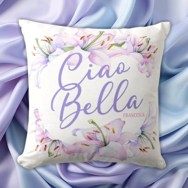 Ciao Bella LiliesPersonalized Bridesmaid Gift Idea Cushion (Creator Uploaded)