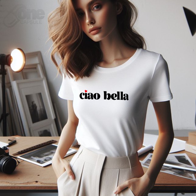 Ciao Bella Linda Escritura italiana moderna  T-Shirt (Creator Uploaded)
