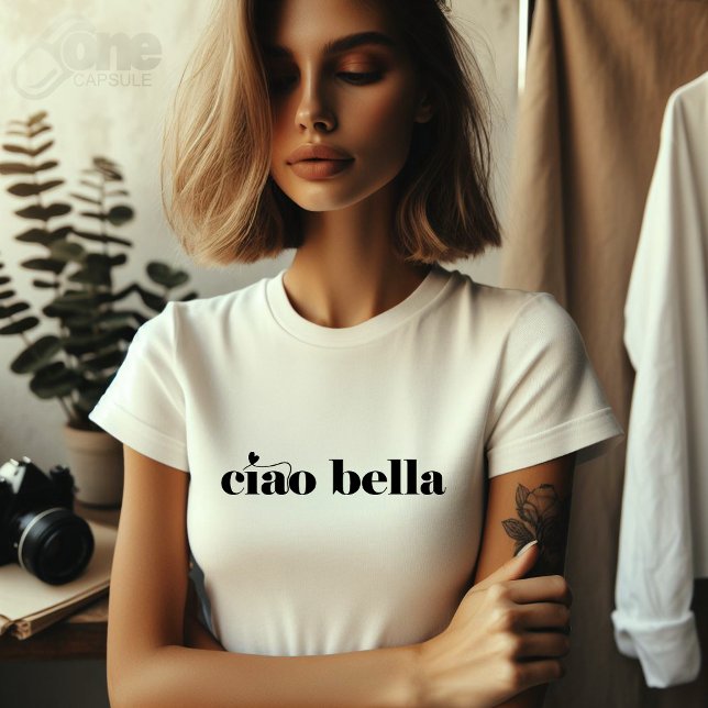 Ciao Bella Linda Escritura italiana moderna  T-Shirt (Creator Uploaded)