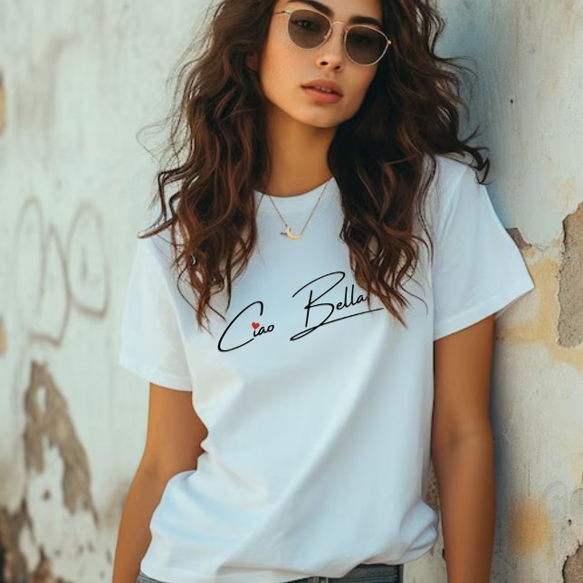Ciao Bella scripted women T-shirt  (Creator Uploaded)