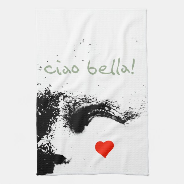 ciao bella! tea towel (Vertical)