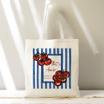 Ciao bella tomato Italian bridal shower favor gift Tote Bag<br><div class="desc">Ciao bella that's amore tomato blue stripes Italian bridal shower welcome bag, farmers market bridal shower welcome gifts bag, Italian bridal shower personalized welcome bag, bridal shower favors, bachelorette party favors , cherry tomato bridal shower personalized tote bag, hand drawn tomatoes , grand millennial bridal shower favors bridal shower gifts,...</div>