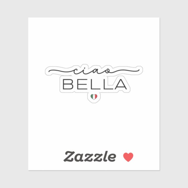 Ciao Bella – Typograpgy with Italian heart (Sheet)