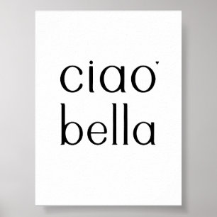 Ciao bella - valentine typography poster
