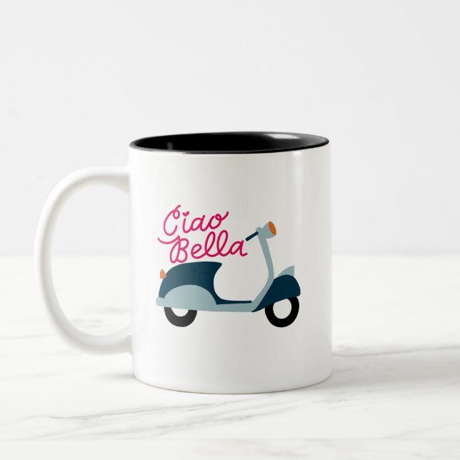 Ciao Bella Vespa Scooter Italian Mug (Left)