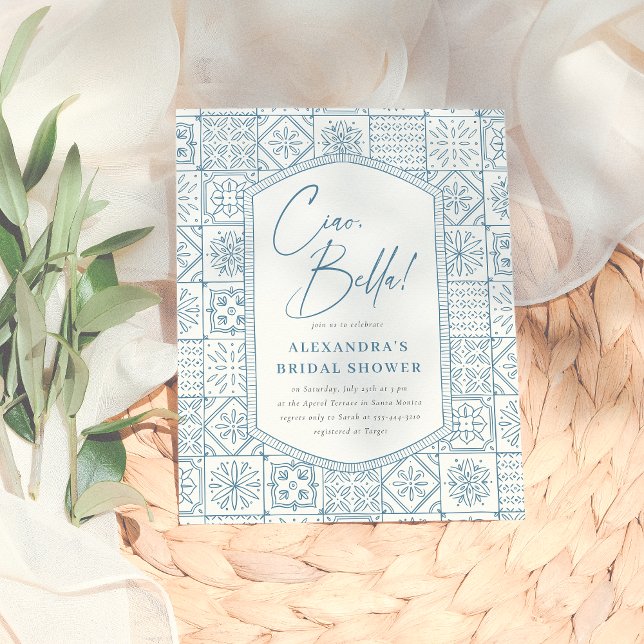 Ciao Bella Whimsical Italian Tiles Bridal Shower (Creator Uploaded)