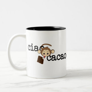 ciao cacao Two-Tone coffee mug