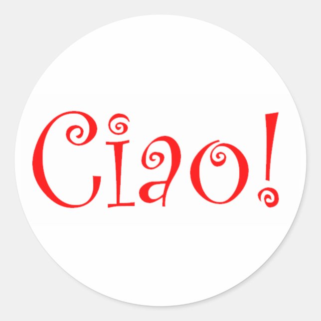 ciao classic round sticker (Front)
