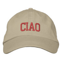 Ciao embroidered cap