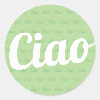 Ciao greeting classic round sticker