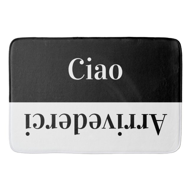 Ciao   - greetings in Italian Bath Mat (Front)