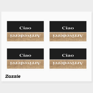 Ciao   - greetings in Italian Rectangular Sticker