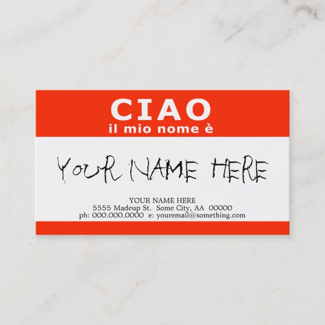 CIAO il mio nome e Business Card (Front)