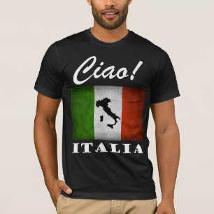 Ciao! Italia Tricolore Italian Flag Map of Italy T-Shirt