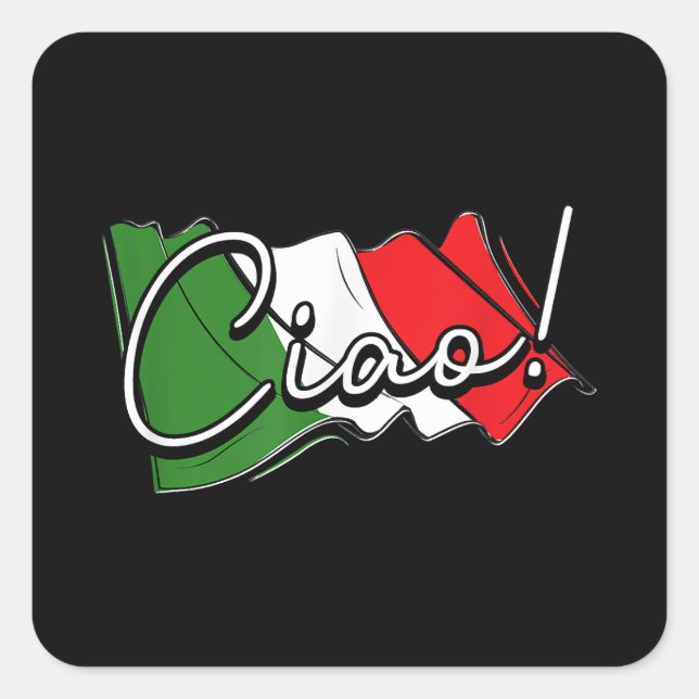 Ciao! - Italian and European Venice Scooter and La Square Sticker (Front)
