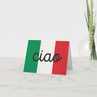 Ciao, Italian language greeting Card